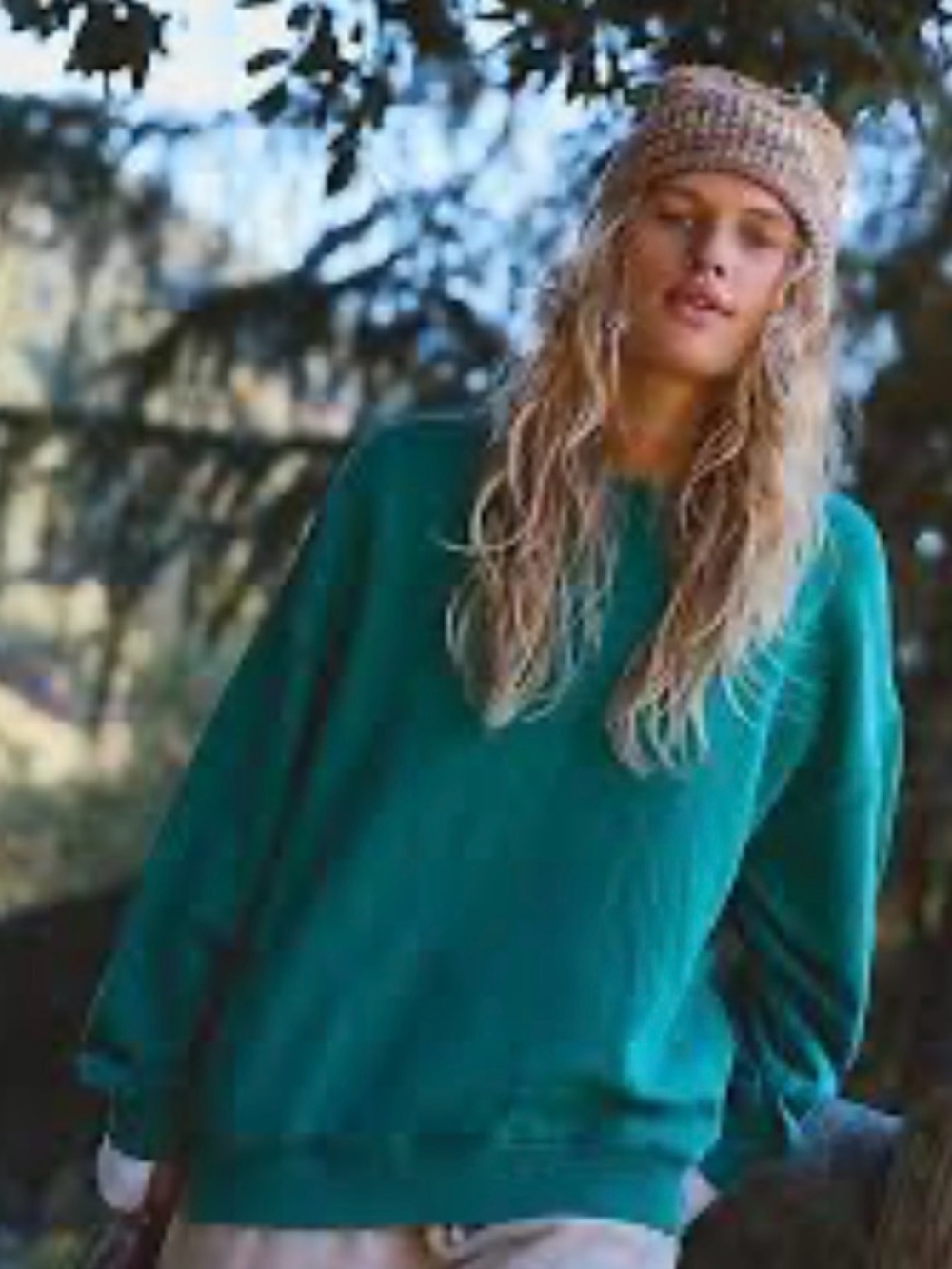 Free People All Star Solid Pullover. NWT. Green glow